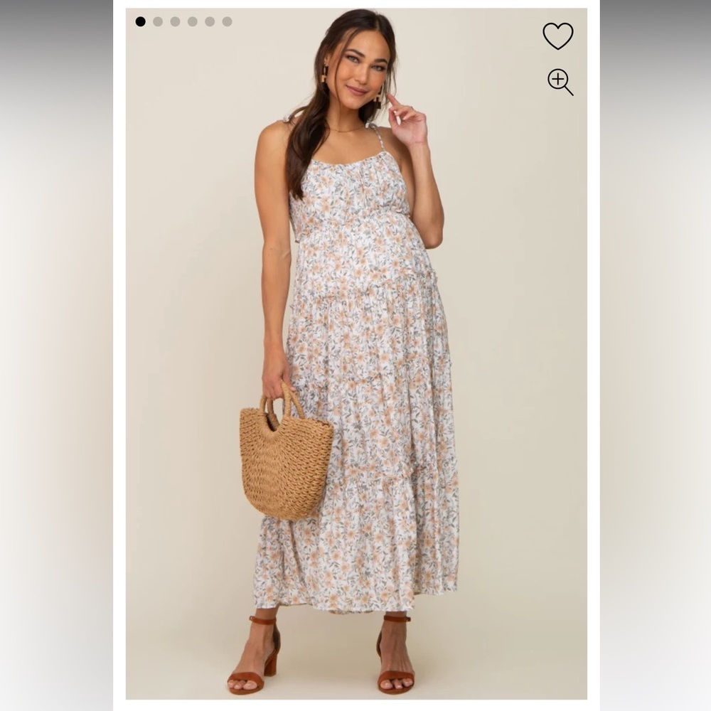 Pinkblush Maternity floral midi dress - Size M